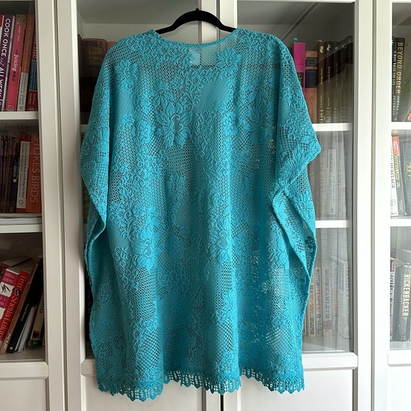 Chico’s L/XL turquoise lace swim cover up.  New with tags. - Picture 4 of 4